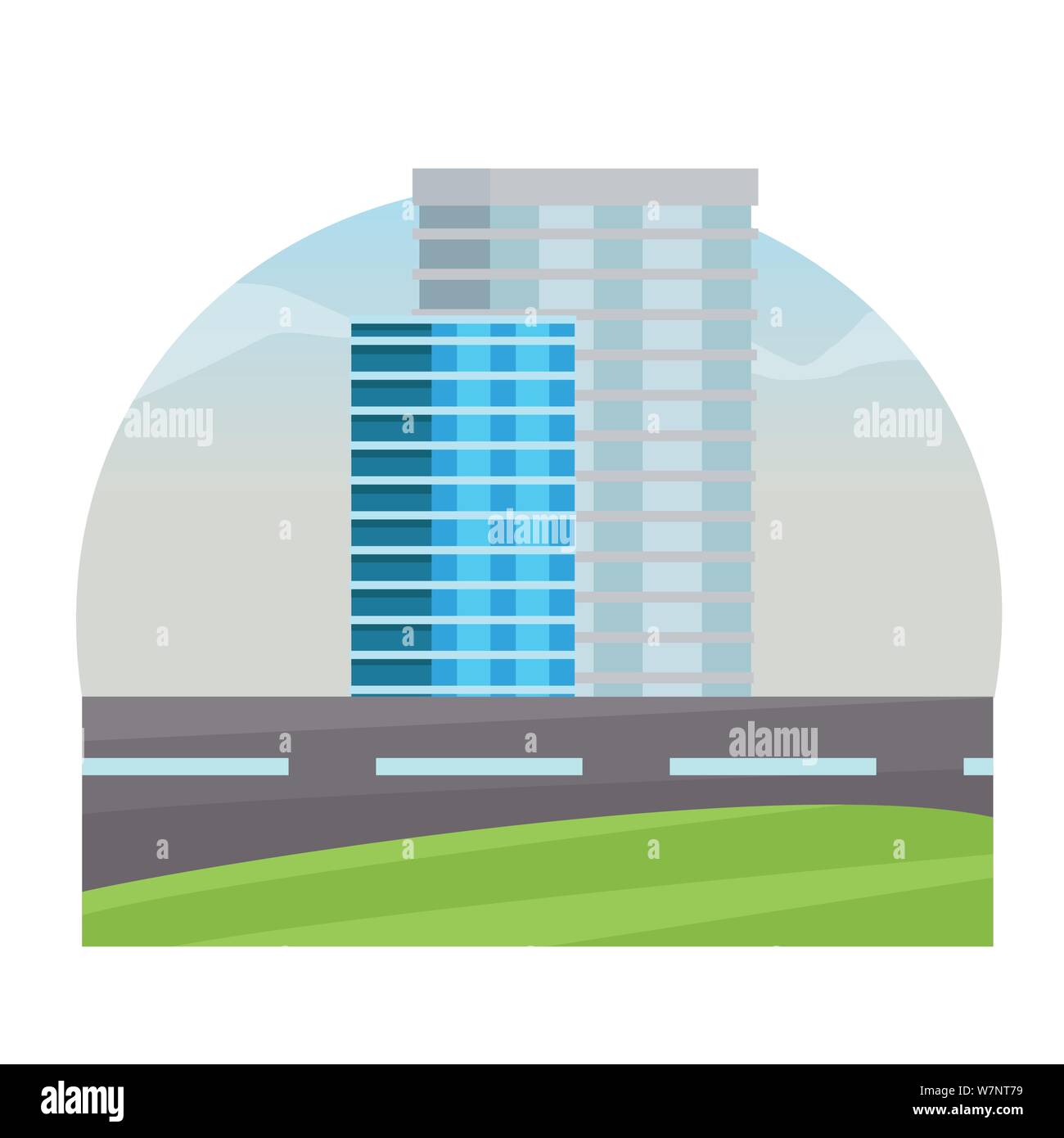 Office buildings and skyscraper real estates Stock Vector Image & Art ...