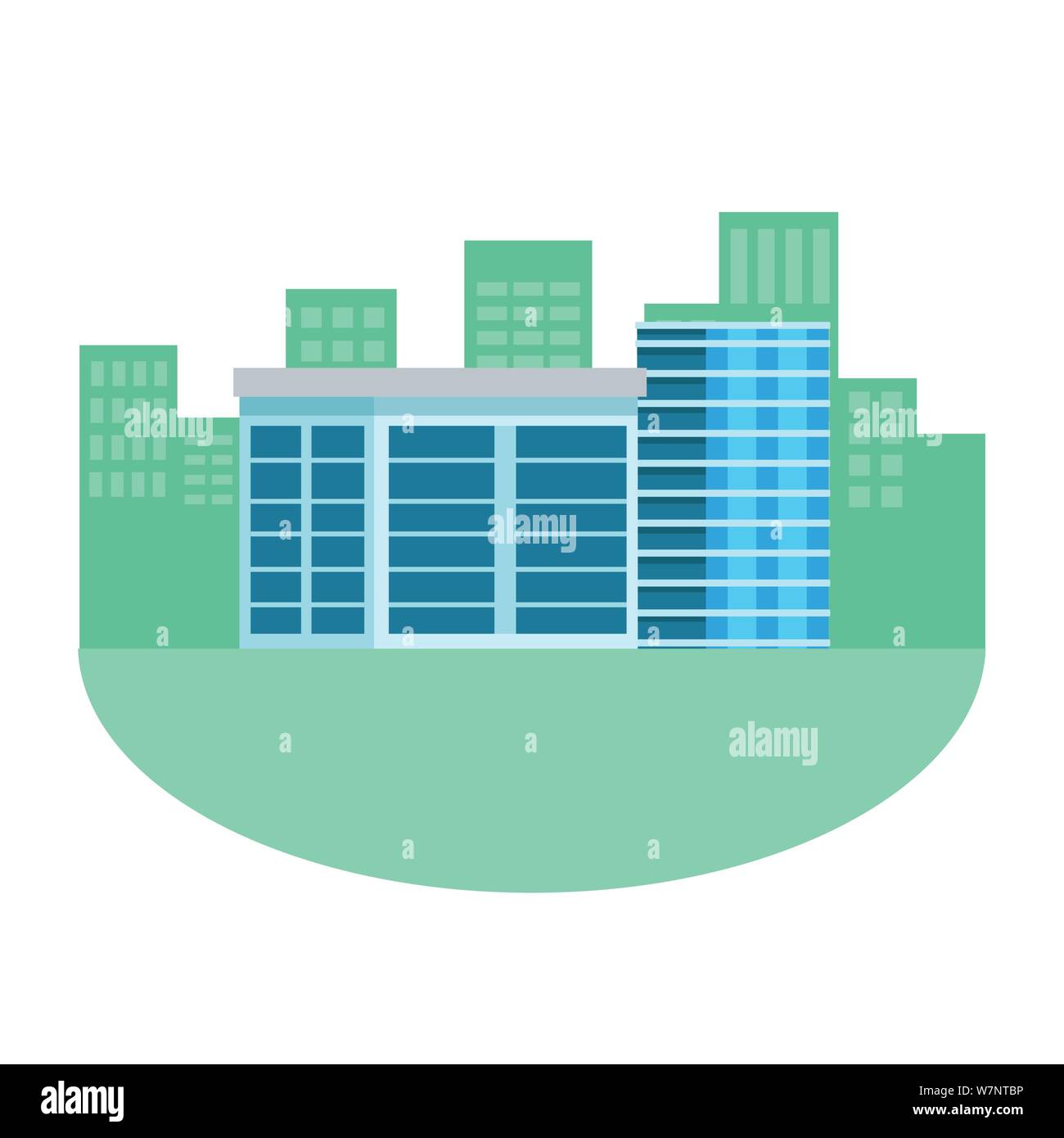 Office buildings and skyscraper real estates Stock Vector Image & Art ...