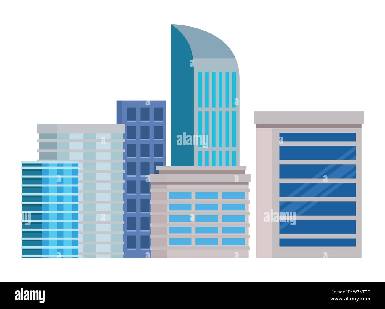 Office buildings and skyscraper real estates Stock Vector Image & Art ...