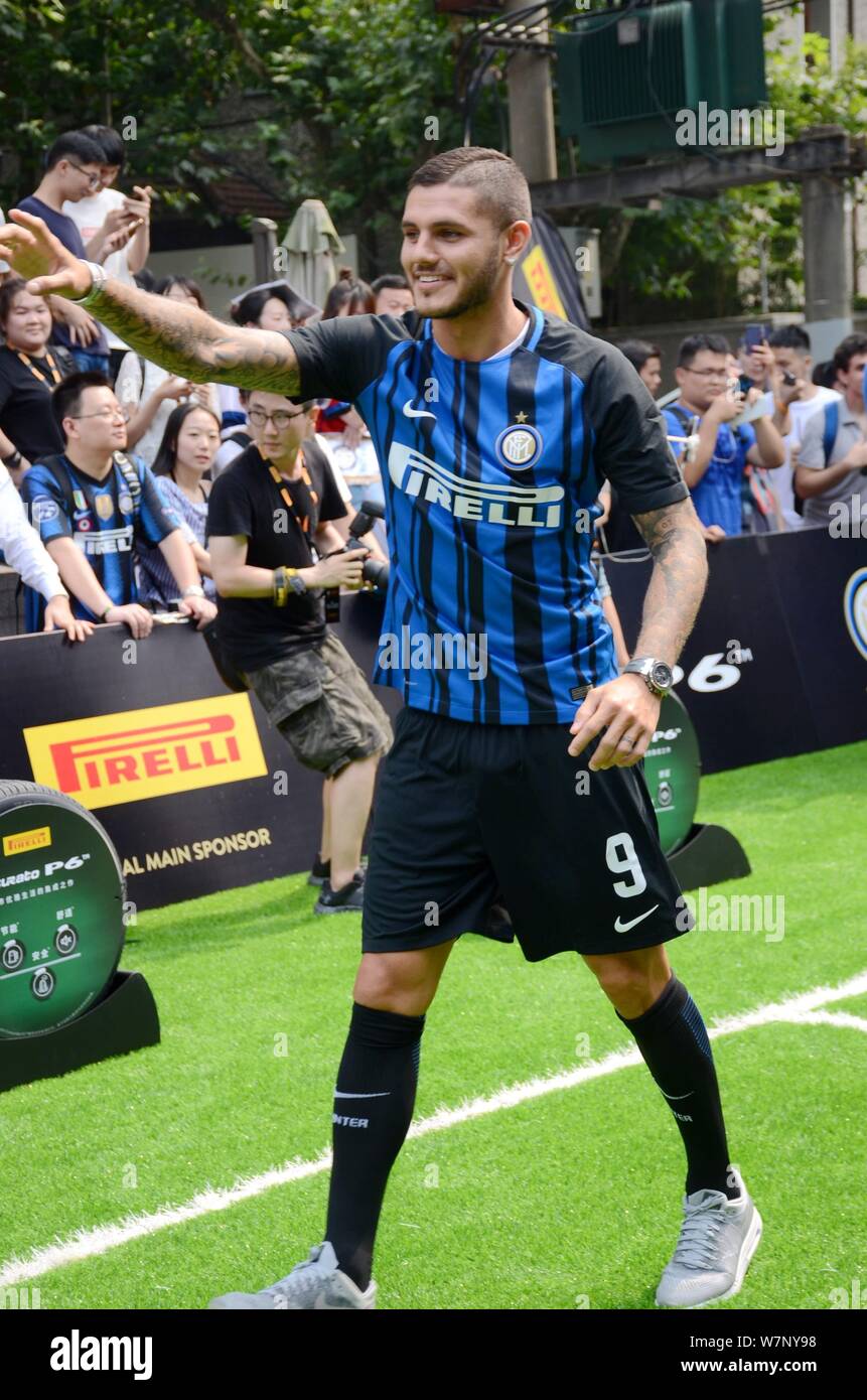 Cristian Ansaldi of Inter Milan shows football skills during a ...