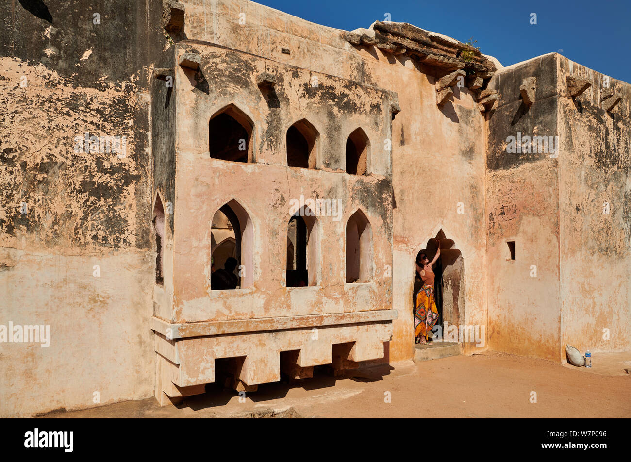 Queen’s Bath, Hampi, UNESCO world heritge site, Karnataka, India Stock