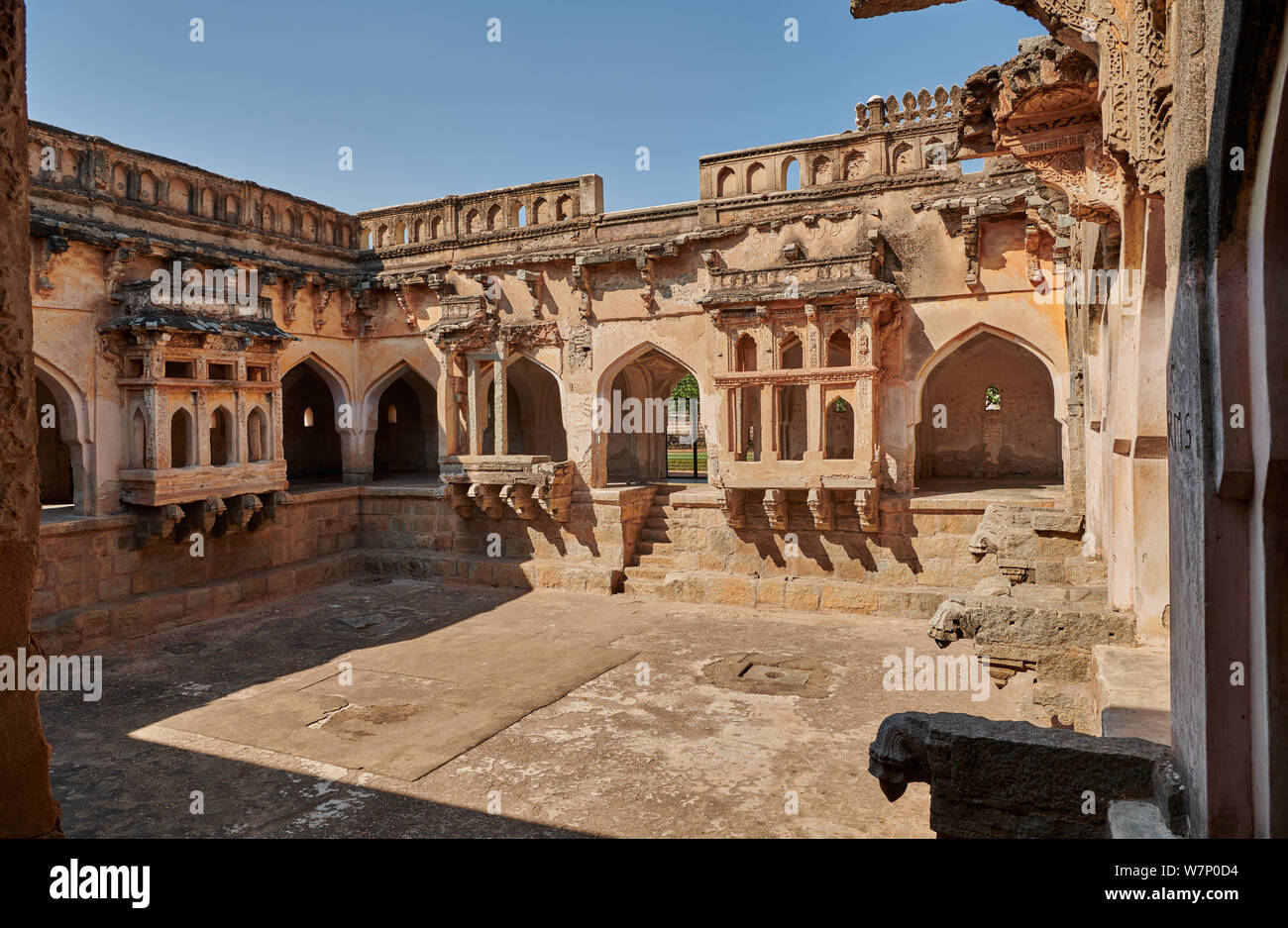 Queen’s Bath, Hampi, UNESCO world heritge site, Karnataka, India Stock ...