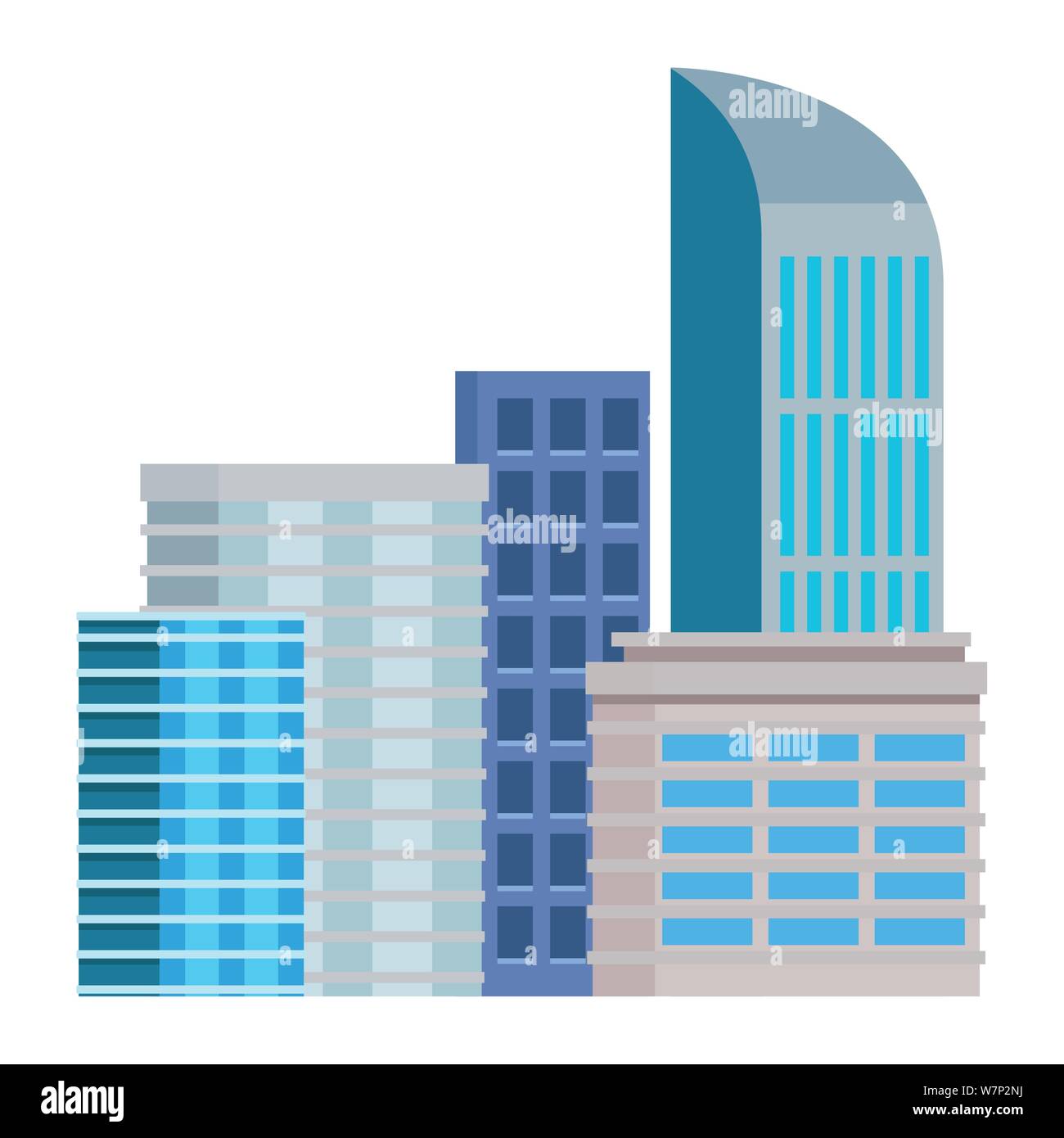 Office buildings and skyscraper real estates Stock Vector Image & Art ...