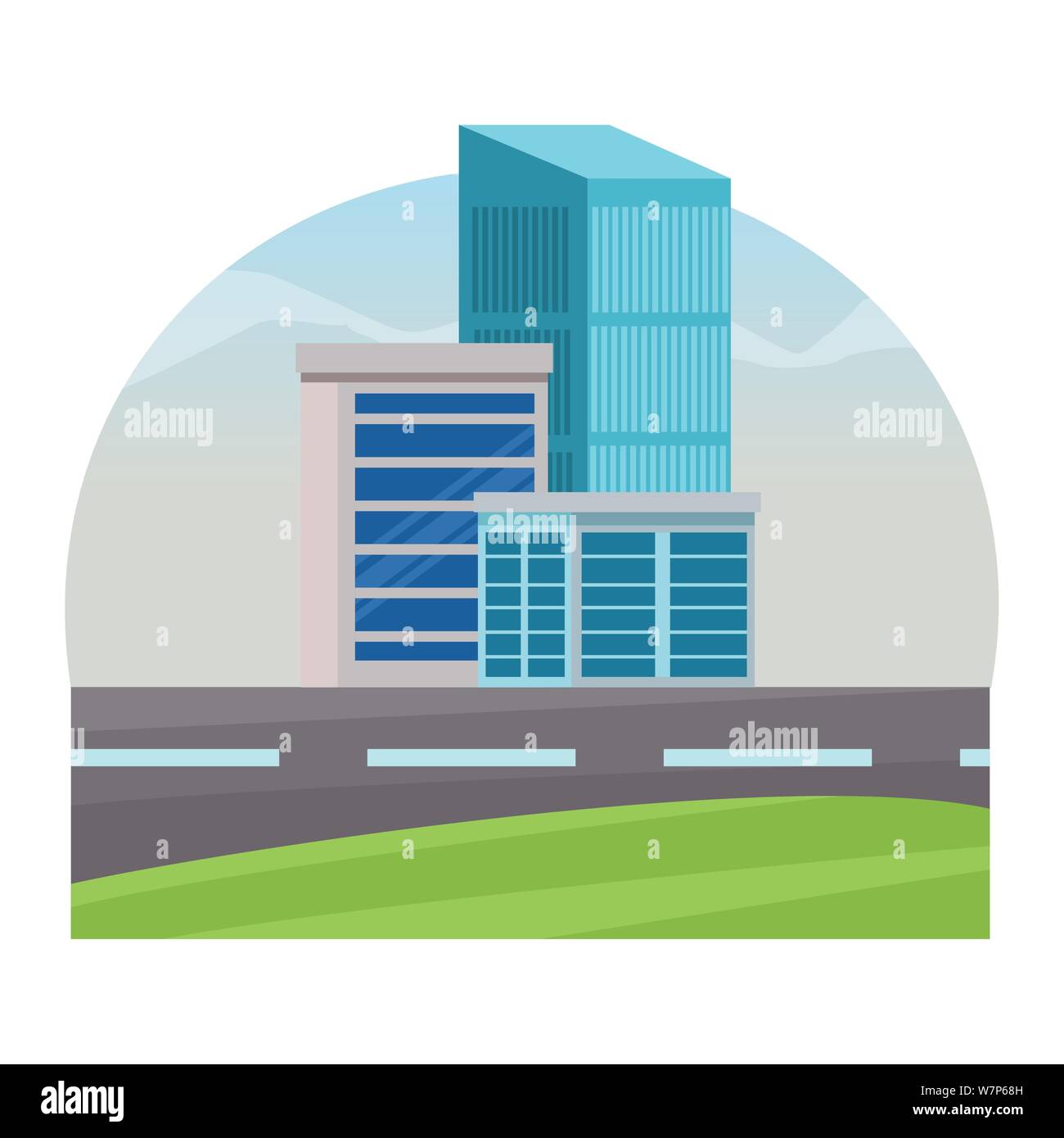 Office buildings and skyscraper real estates Stock Vector Image & Art ...