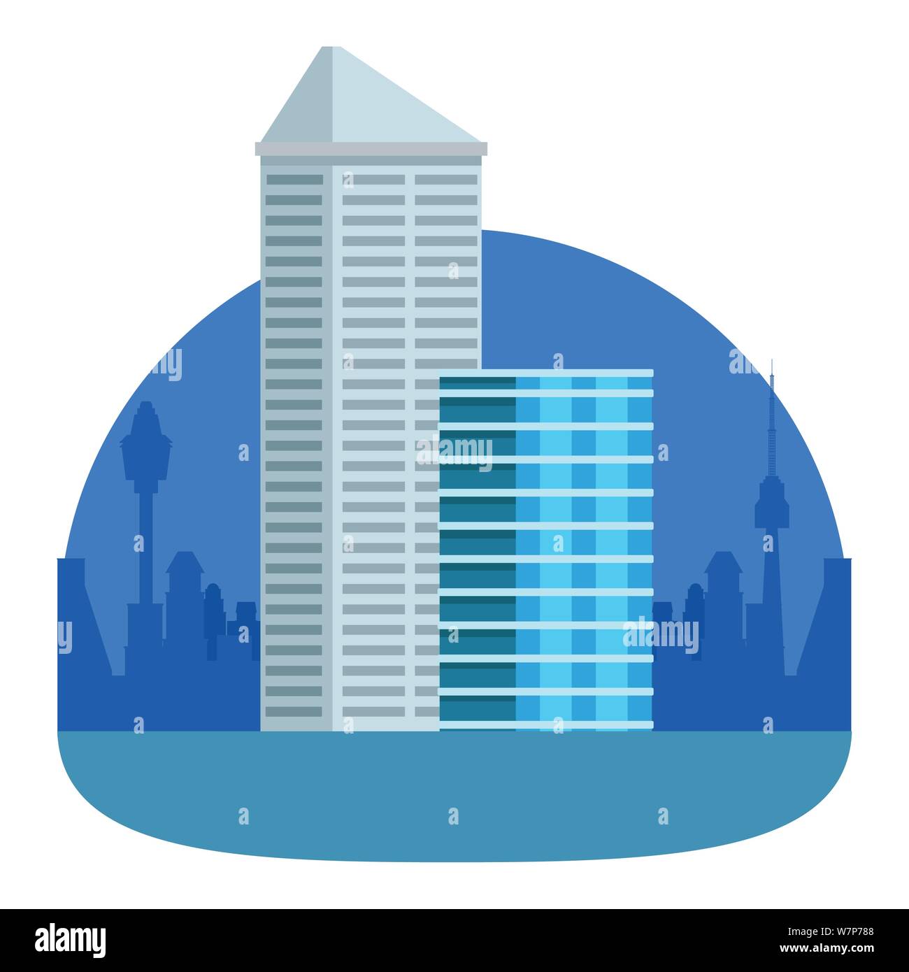 Office buildings and skyscraper real estates Stock Vector Image & Art ...