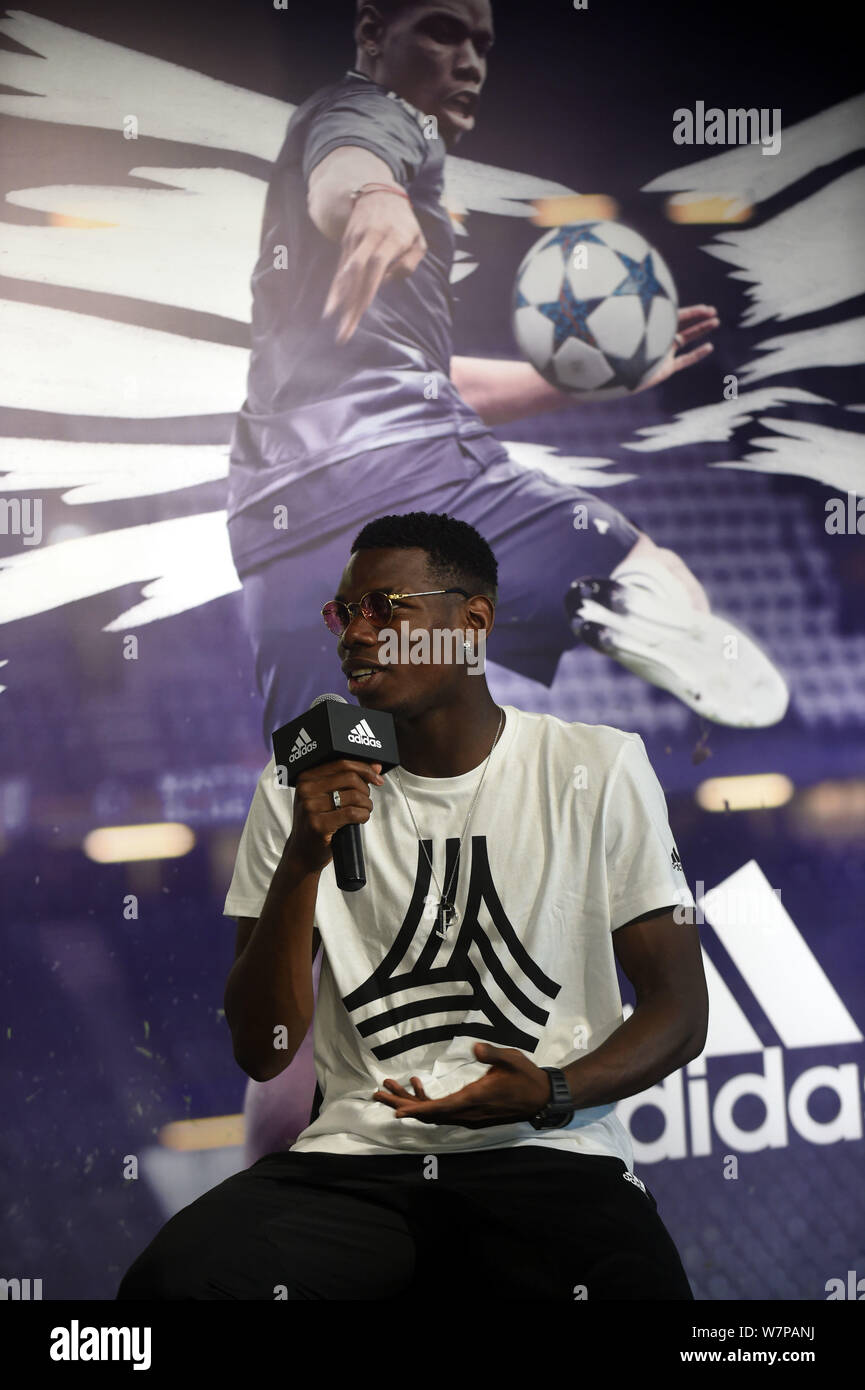 French football player Paul Pogba of English Premier League soccer club  Manchester United attends a promotional event for Adidas Tango League in  Hong Stock Photo - Alamy