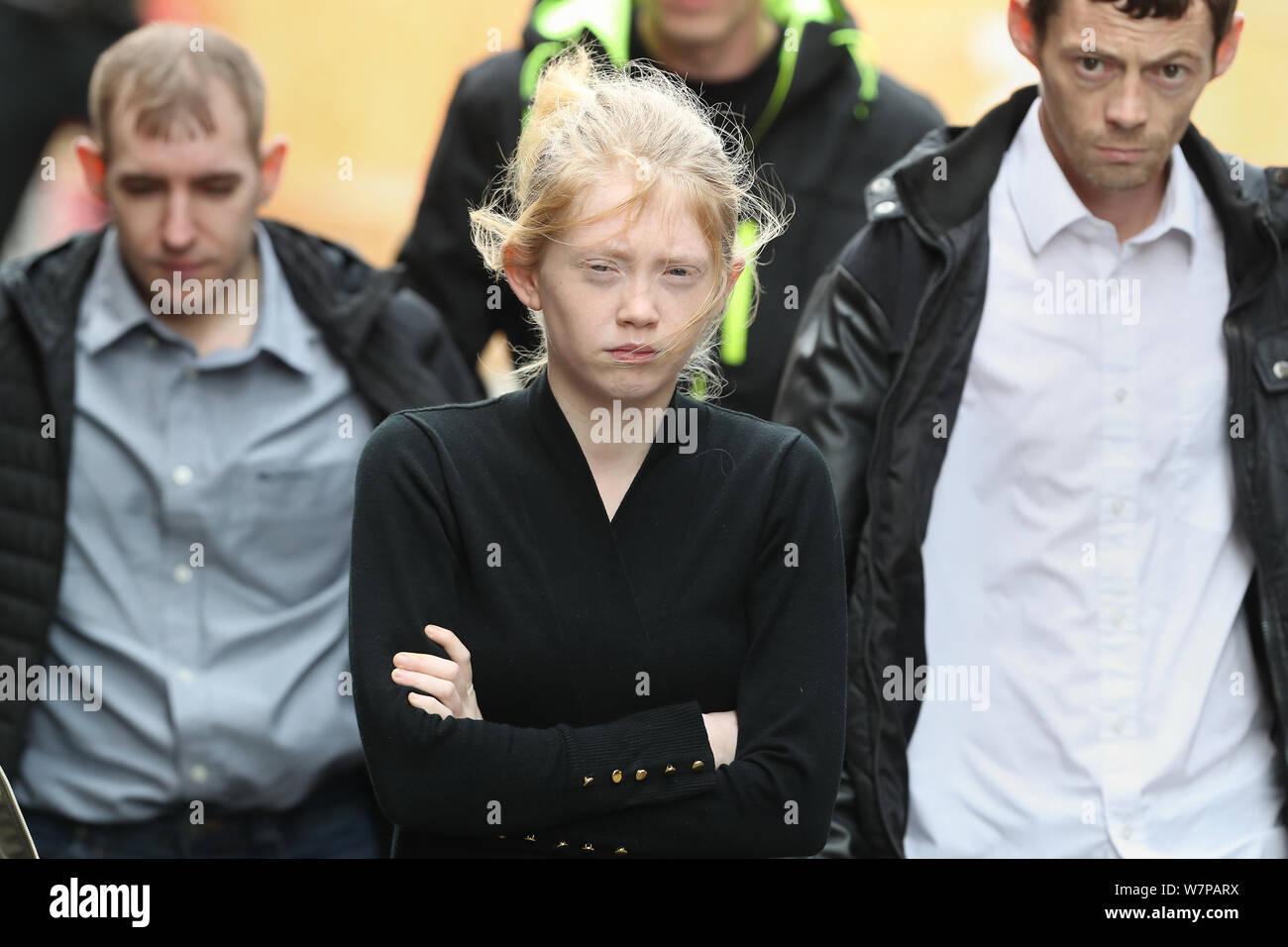 Georgina Lochrane, the mother of schoolgirl Alesha MacPhail arrives at ...