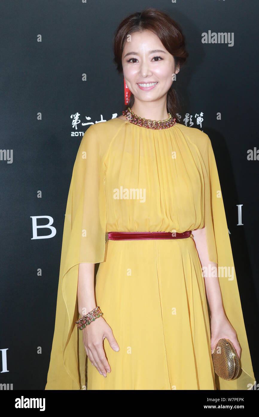 Taiwanese actress Ruby Lin arrives on the red carpet of Bulgari during ...