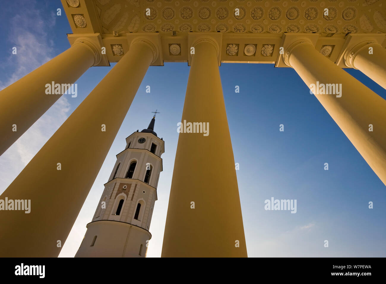 Vilnius Cathedral and the 57m tall Belfry Tower, Vilnius, Lithuania, Baltic States, CIS 2008 Stock Photo