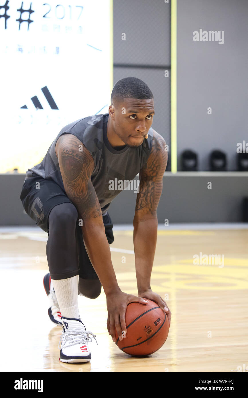 NBA star Damian Lillard takes part in a basketball training camp for adidas  "Republic of Sports" event in Shanghai, China, 23 June 2017 Stock Photo -  Alamy