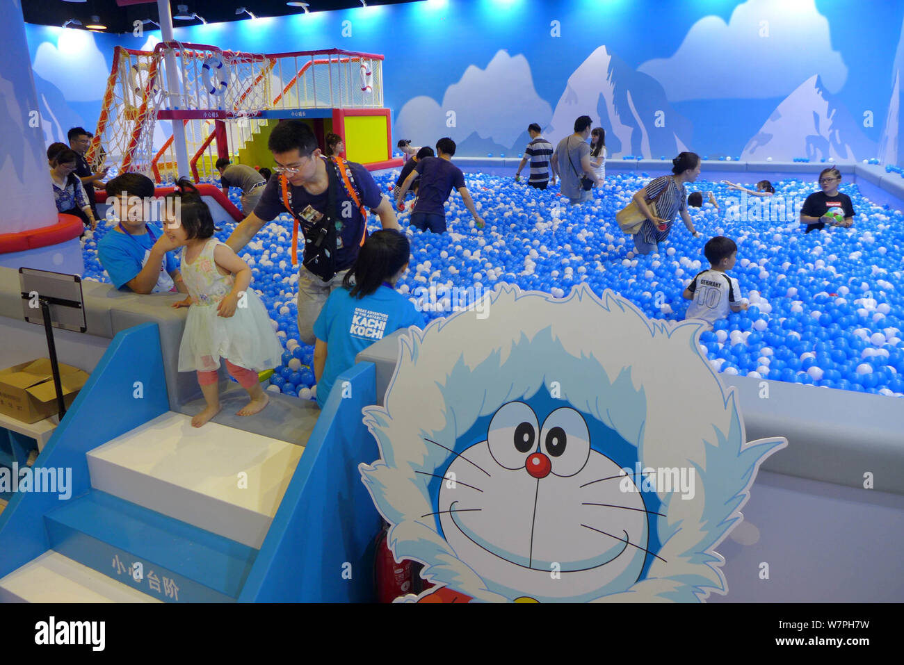 People Visit An Exhibition Featuring Doraemon The Movie 17 Great Adventure In The Antarctic Kachi Kochi At The Hub In Shanghai China 1 June 1 Stock Photo Alamy