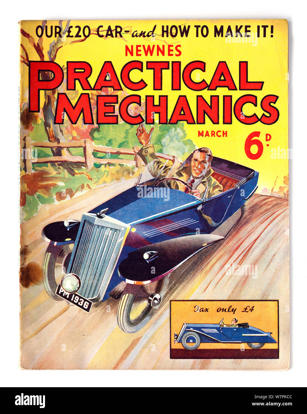 Vintage 1930s Practical Mechanics Magazine Stock Photo
