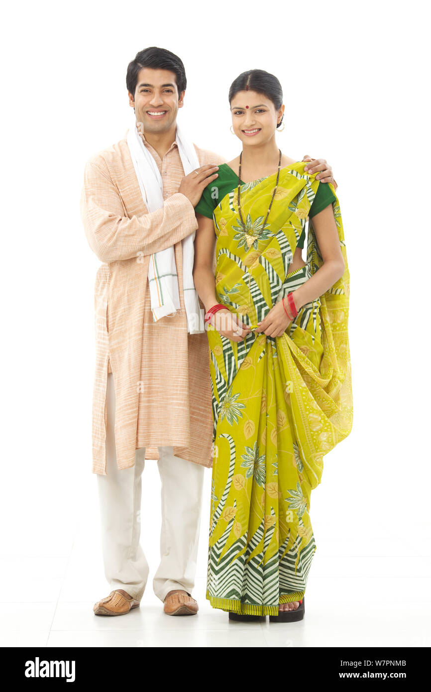 Rural couple standing together Stock Photo - Alamy
