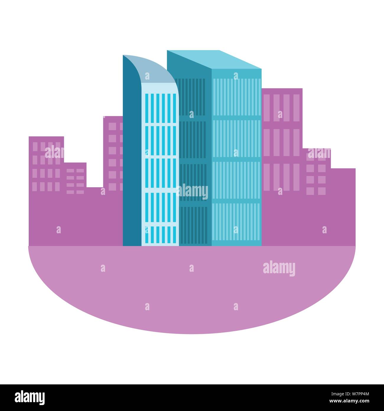 Office buildings and skyscraper real estates Stock Vector Image & Art ...