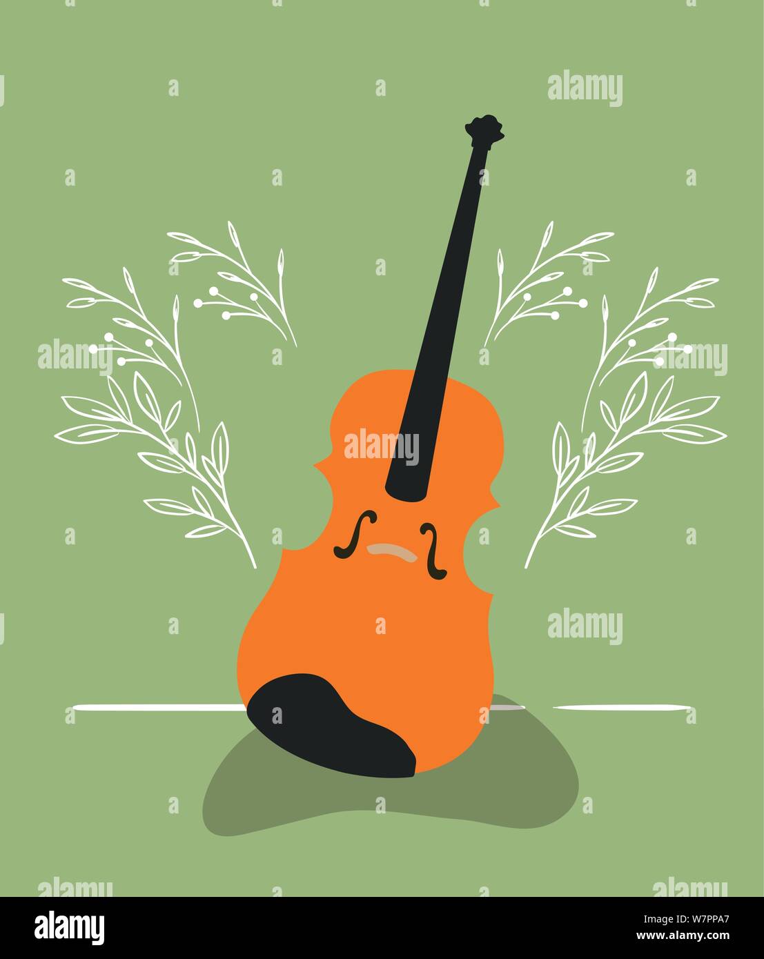 fiddle musical instrument isolated icon Stock Vector Image & Art - Alamy