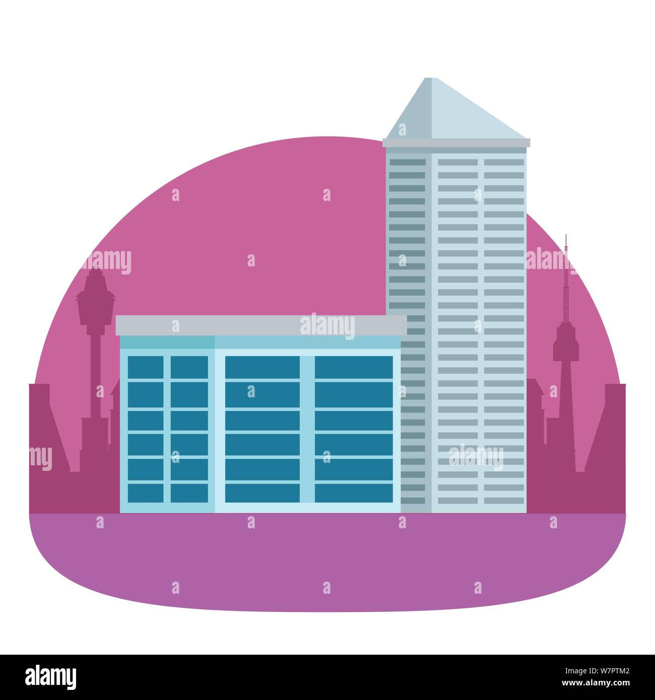 Office buildings and skyscraper real estates Stock Vector Image & Art ...