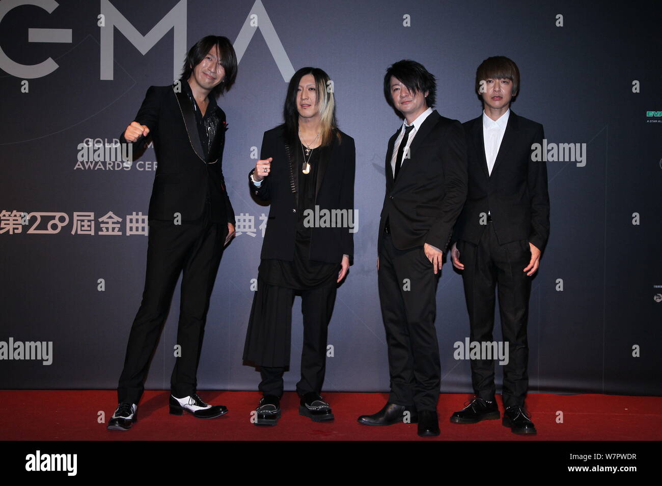 Members of Japanese rock band GLAY pose on the red carpet for the 28th ...