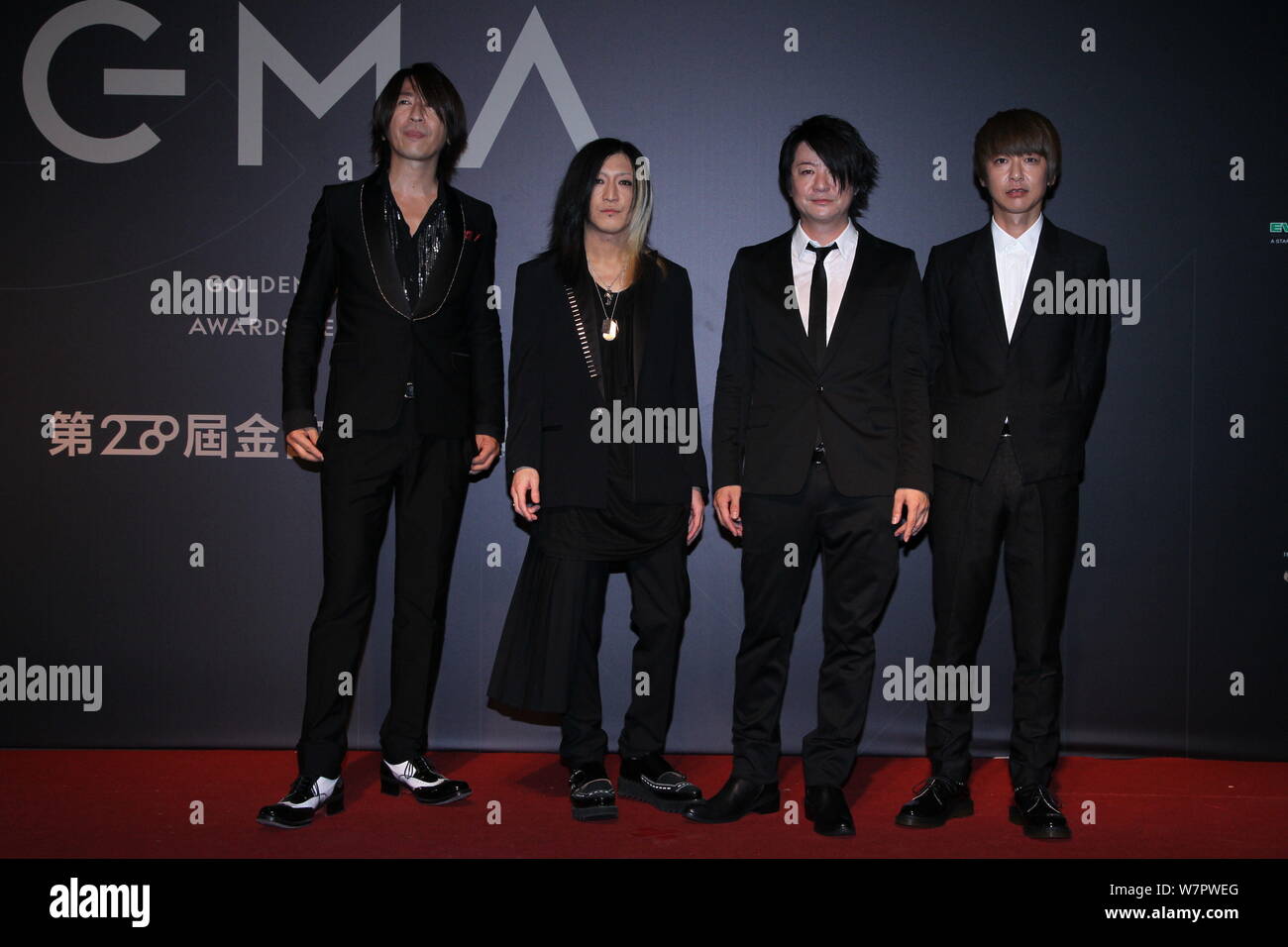 Members of Japanese rock band GLAY pose on the red carpet for the 28th ...