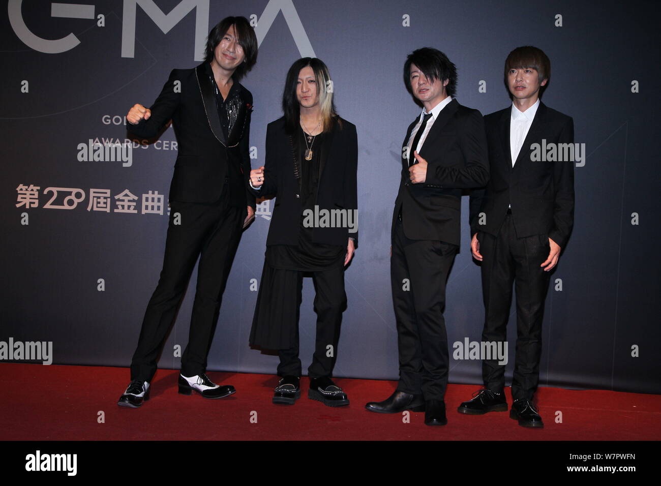 Members of Japanese rock band GLAY pose on the red carpet for the 28th ...