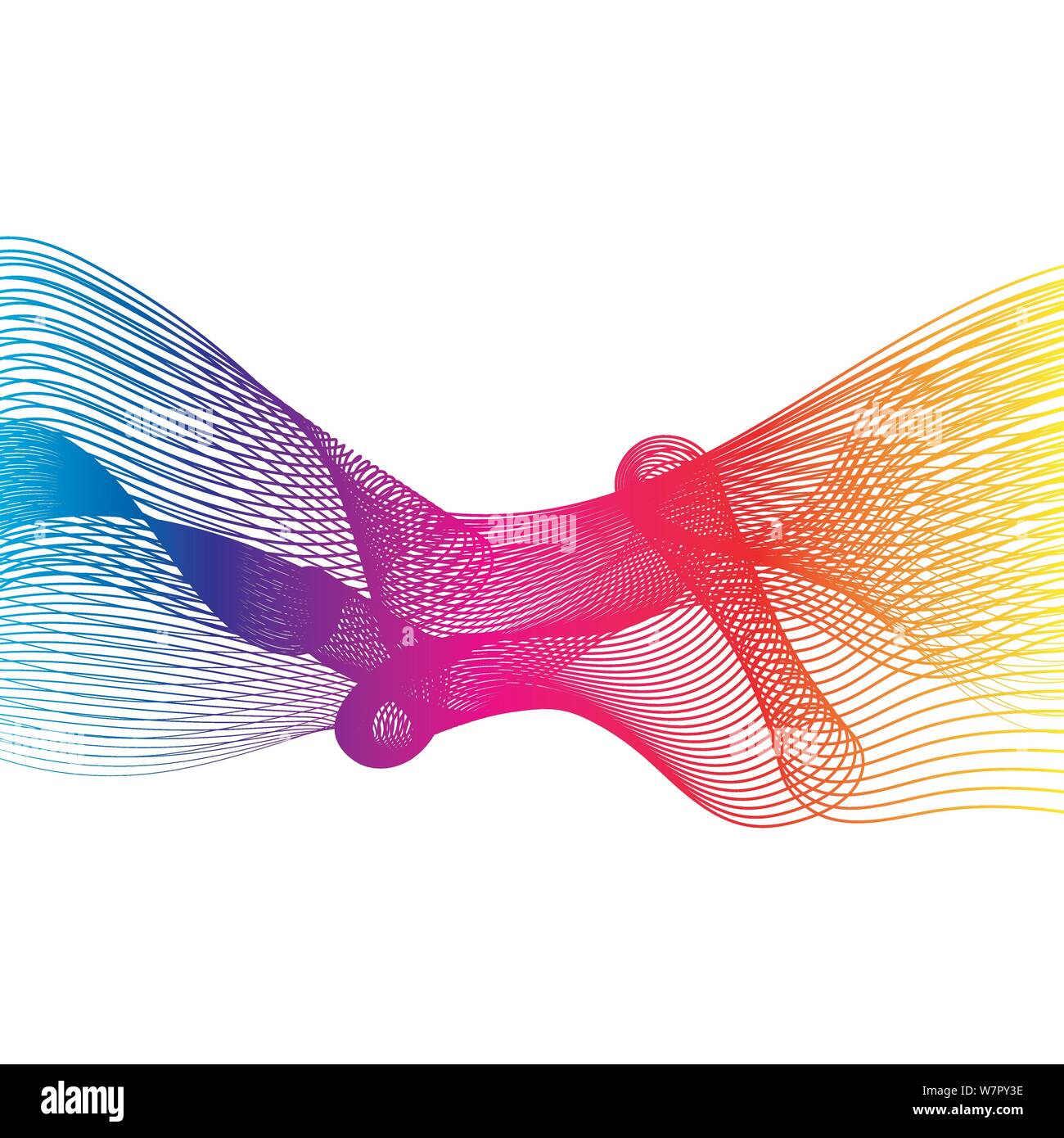 Abstract smooth color wave vector. Curve flow blue motion illustration ...