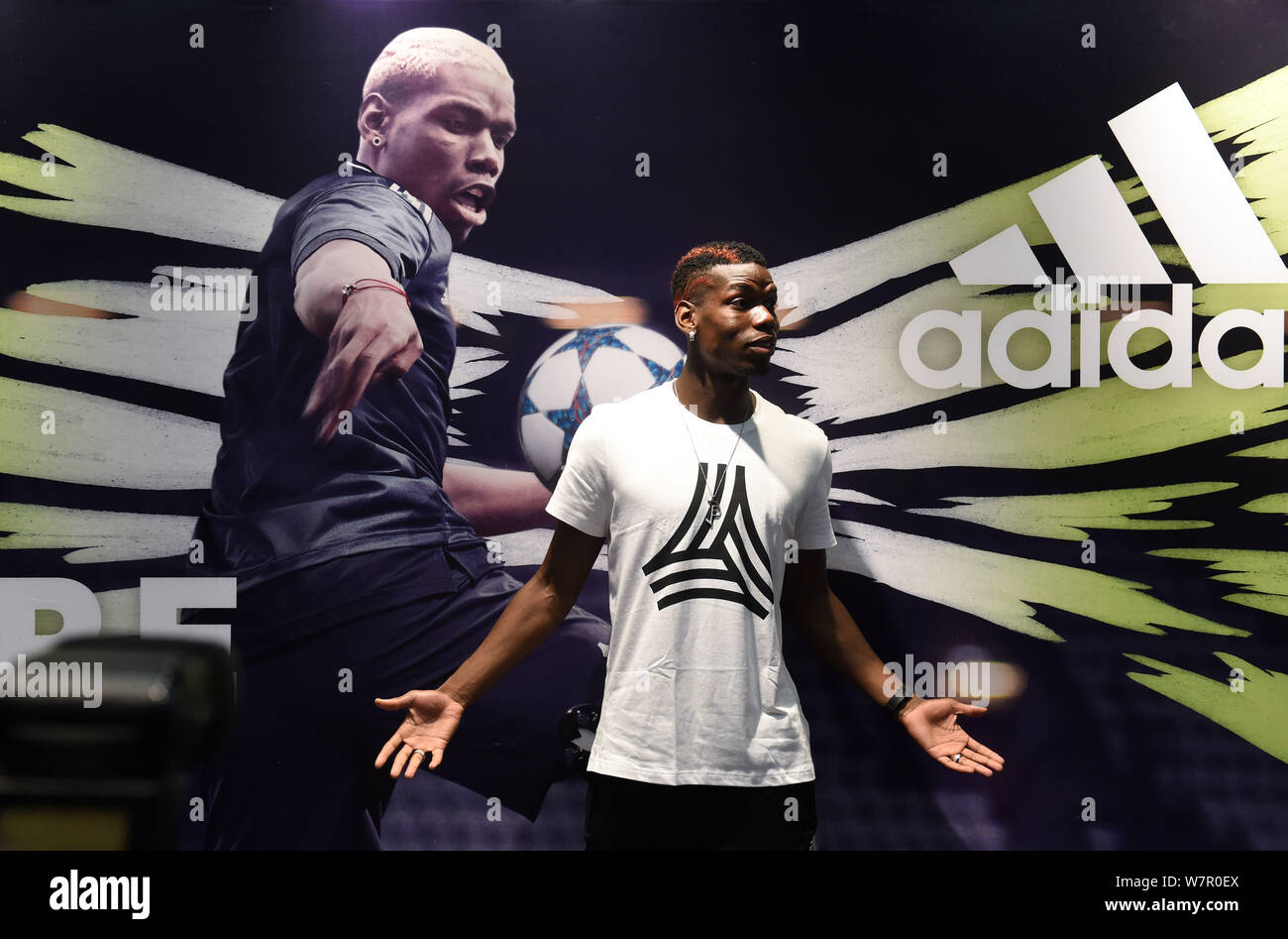 French football player Paul Pogba of English Premier League soccer club  Manchester United attends a promotional event for Adidas Tango League in  Hong Stock Photo - Alamy