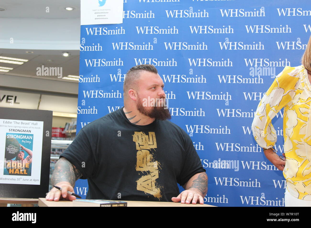 Eddie hall the beast book signing in Chester Stock Photo