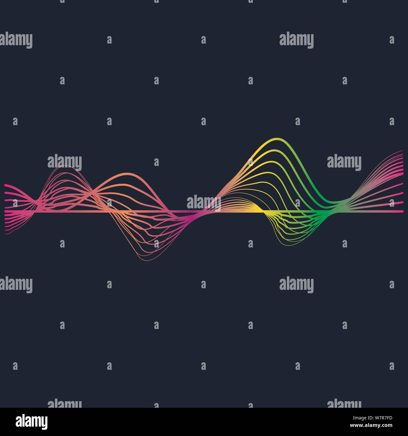 Sound waves vector illustration design template Stock Vector Image ...
