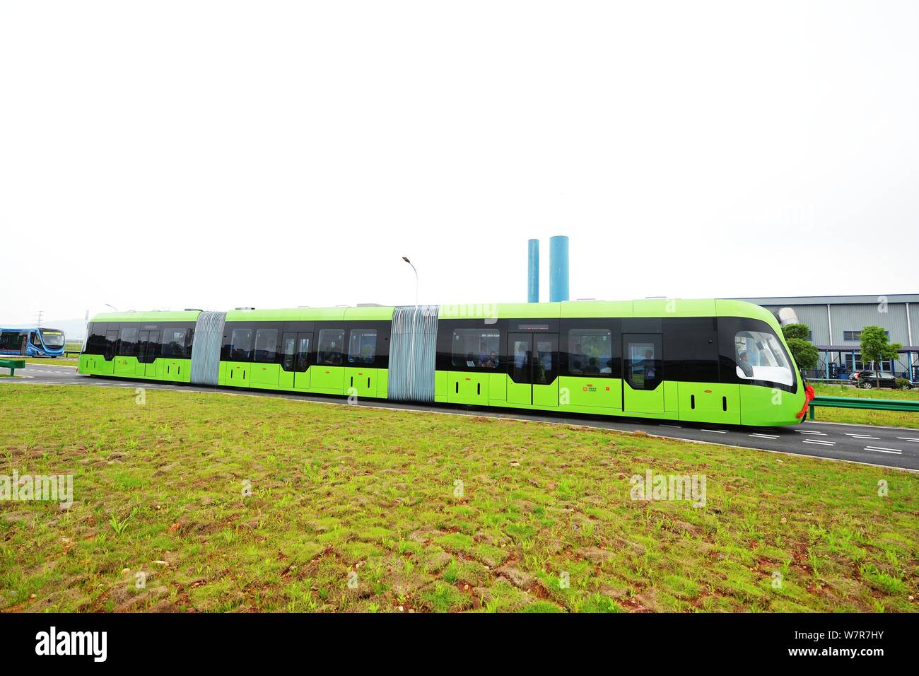 The world's first railless train, developed by the CRRC
