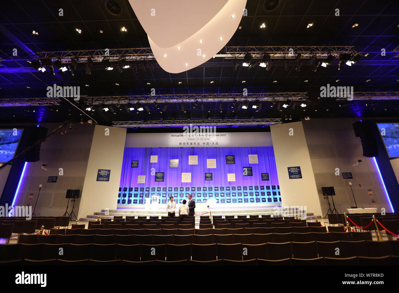 Interior view of the Dalian International Conference Center, the main