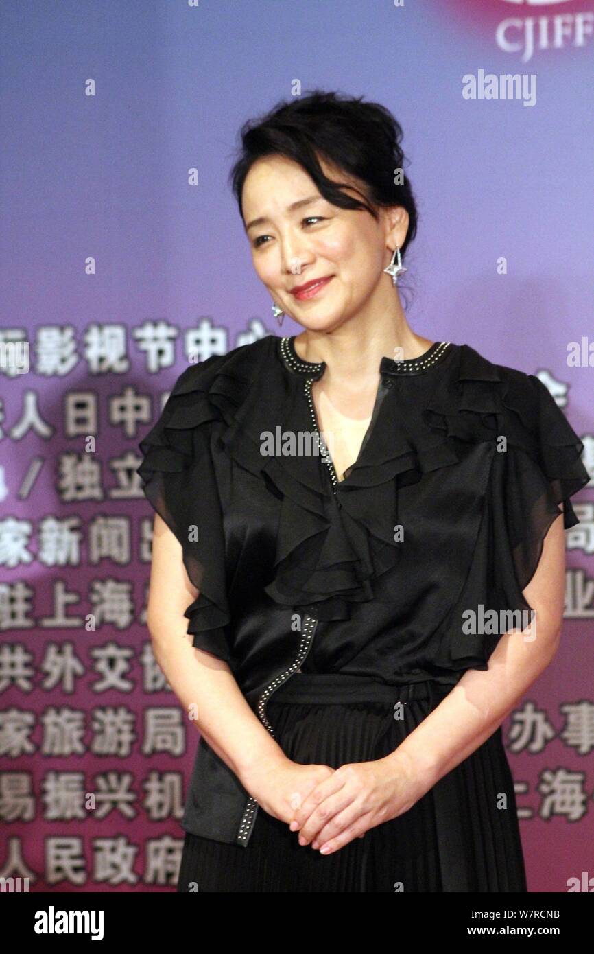 Japanese actress Misuzu Kanno attends the Welcome Dinner of the Japan Film Week during the 20th Shanghai International Film Festival in Shanghai, Chin Stock Photo