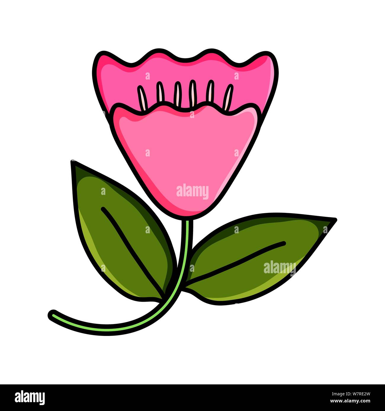 rose flower garden nature icon vector illustration design Stock Vector ...