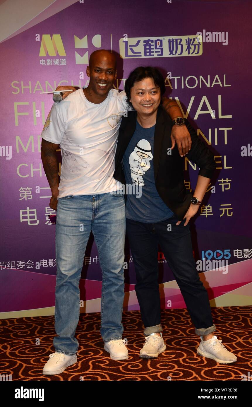 American basketball player Stephon Xavier Marbury, left, attends a