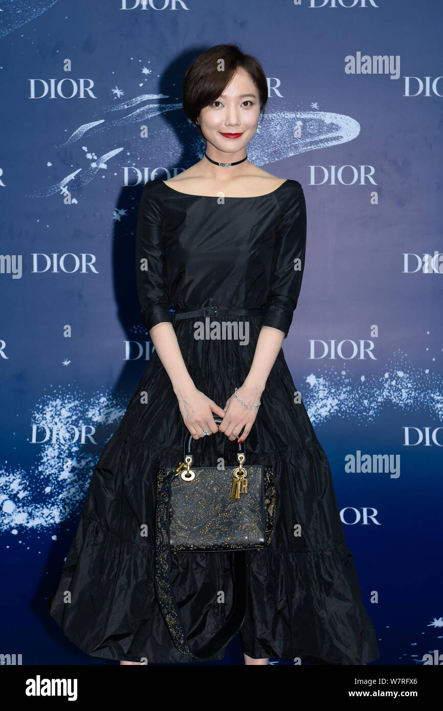 Chinese actress Wang Luodan poses at the Dior I feel blue event in Shanghai China 10 June 2017 Stock Photo Alamy