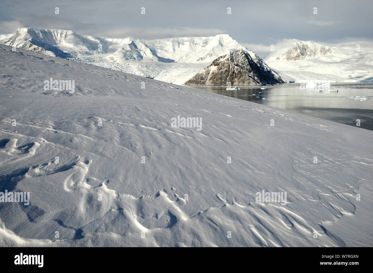 Neko Harbour landscape, Andvord Bay, Antarctic Peninsula, Antarctica. Stock Photo