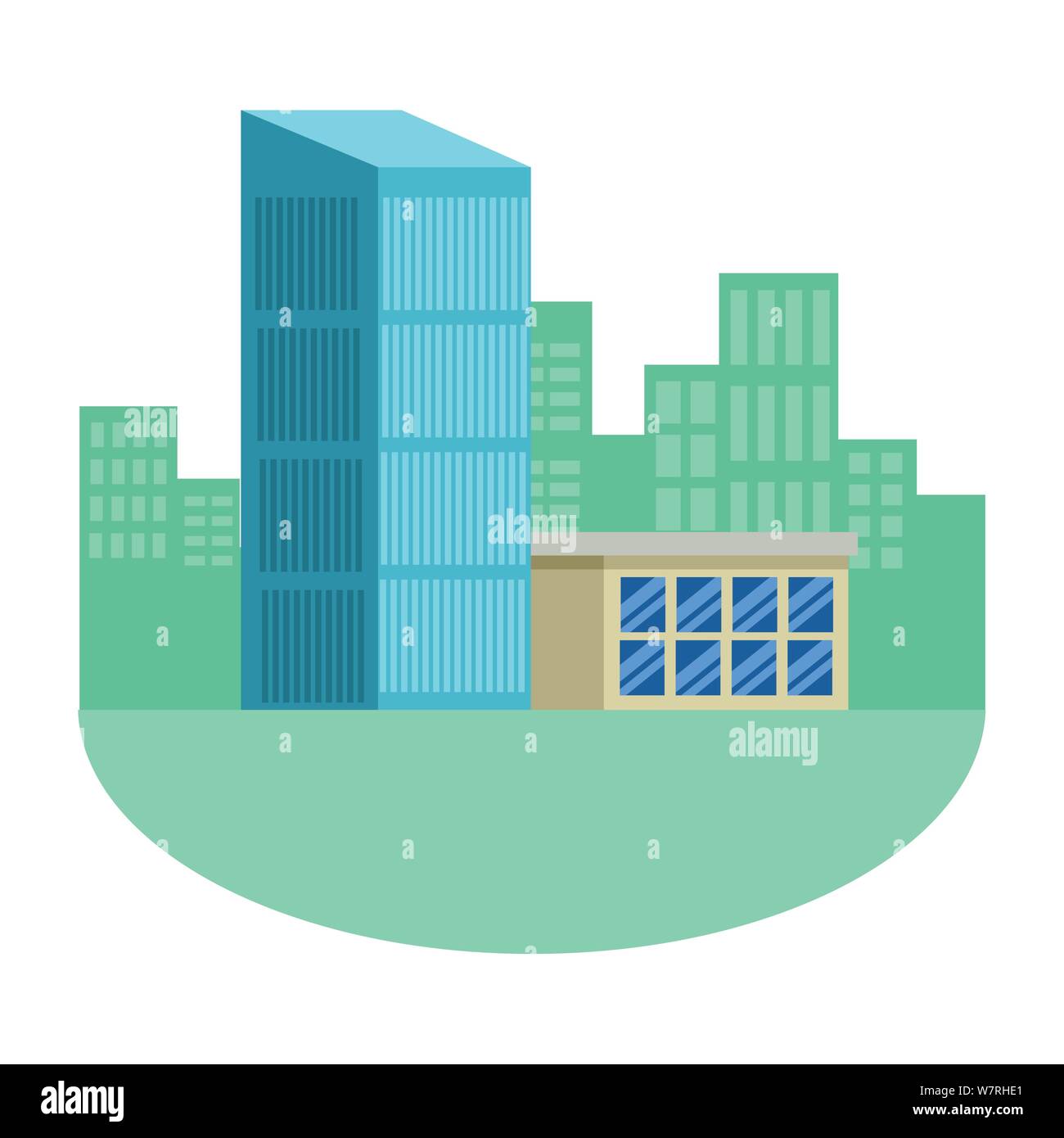 Office buildings and skyscraper real estates Stock Vector Image & Art ...