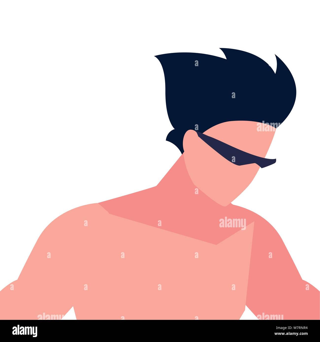 man with sunglasses extreme sport and lifestyle vector illustration
