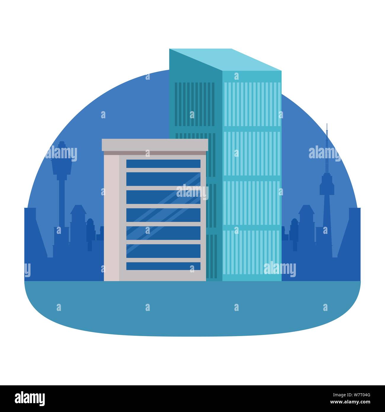 Office buildings and skyscraper real estates Stock Vector Image & Art ...