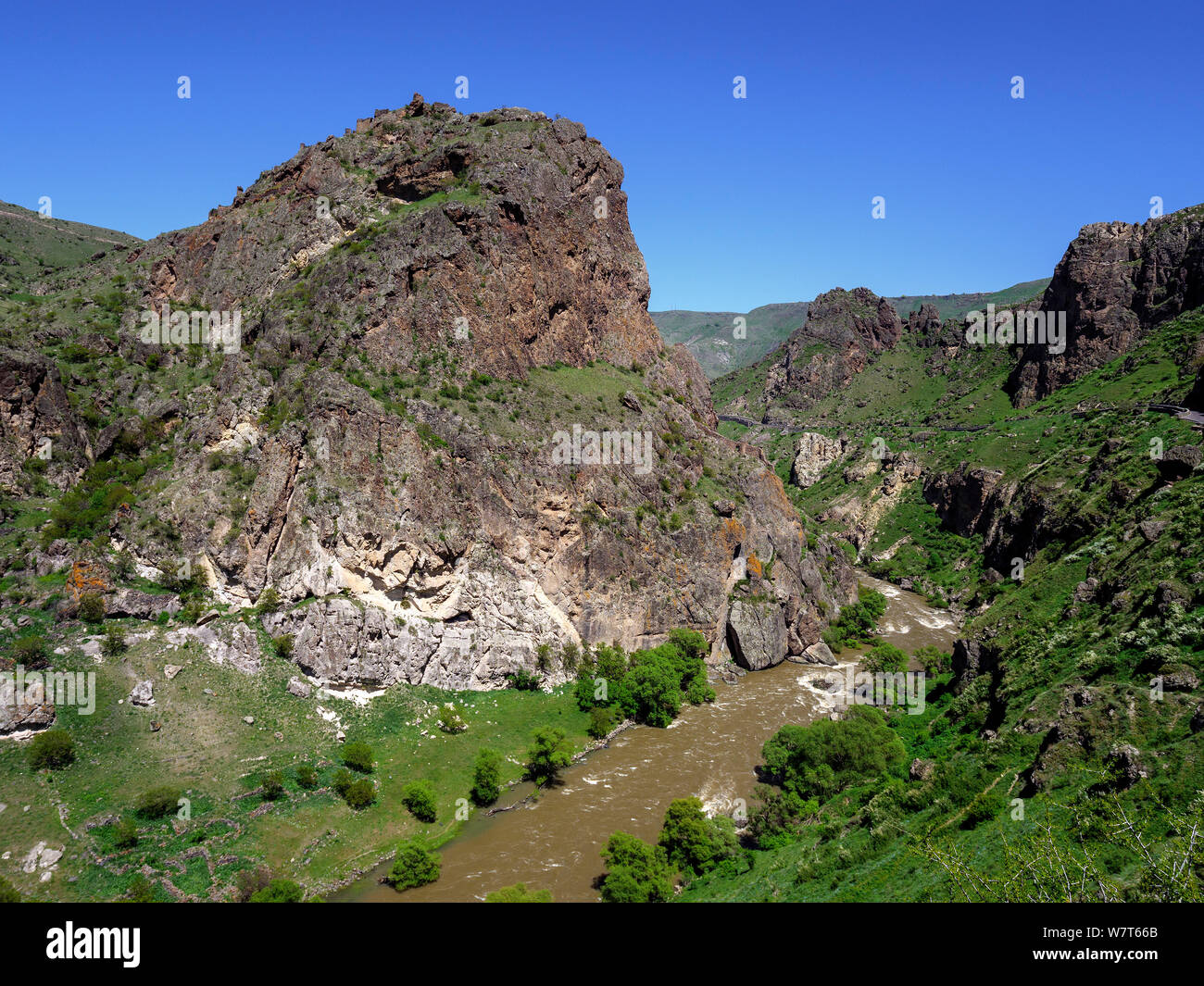 Valley of River Mktwari-Kura near Aspindsa, Samzche-Dschawacheti,  Georgia, Europe Stock Photo