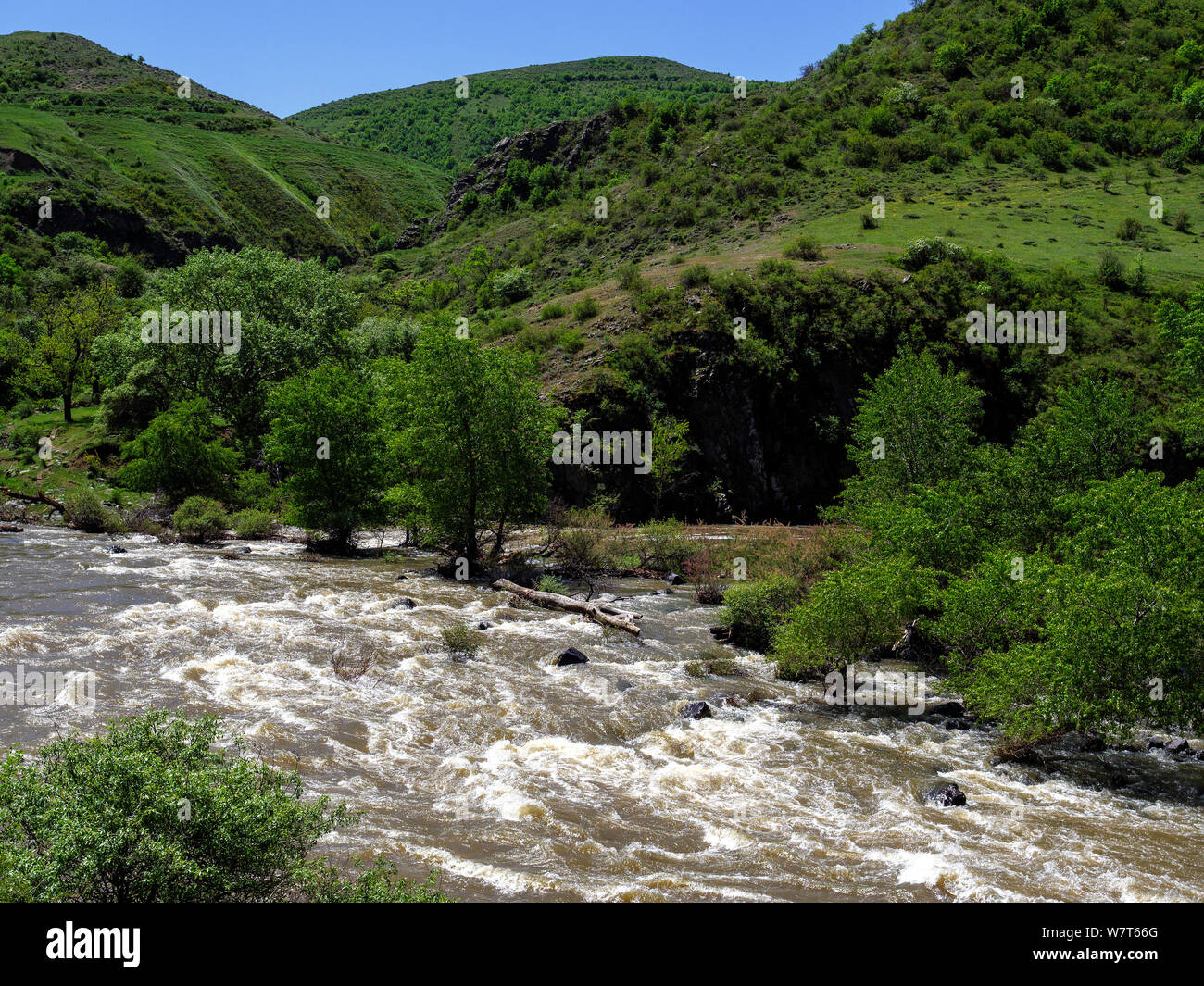 River Mktwari-Kura near Aspindsa, Samzche-Dschawacheti,  Georgia, Europe Stock Photo