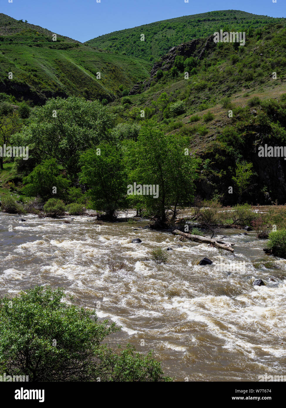 River Mktwari-Kura near Aspindsa, Samzche-Dschawacheti,  Georgia, Europe Stock Photo