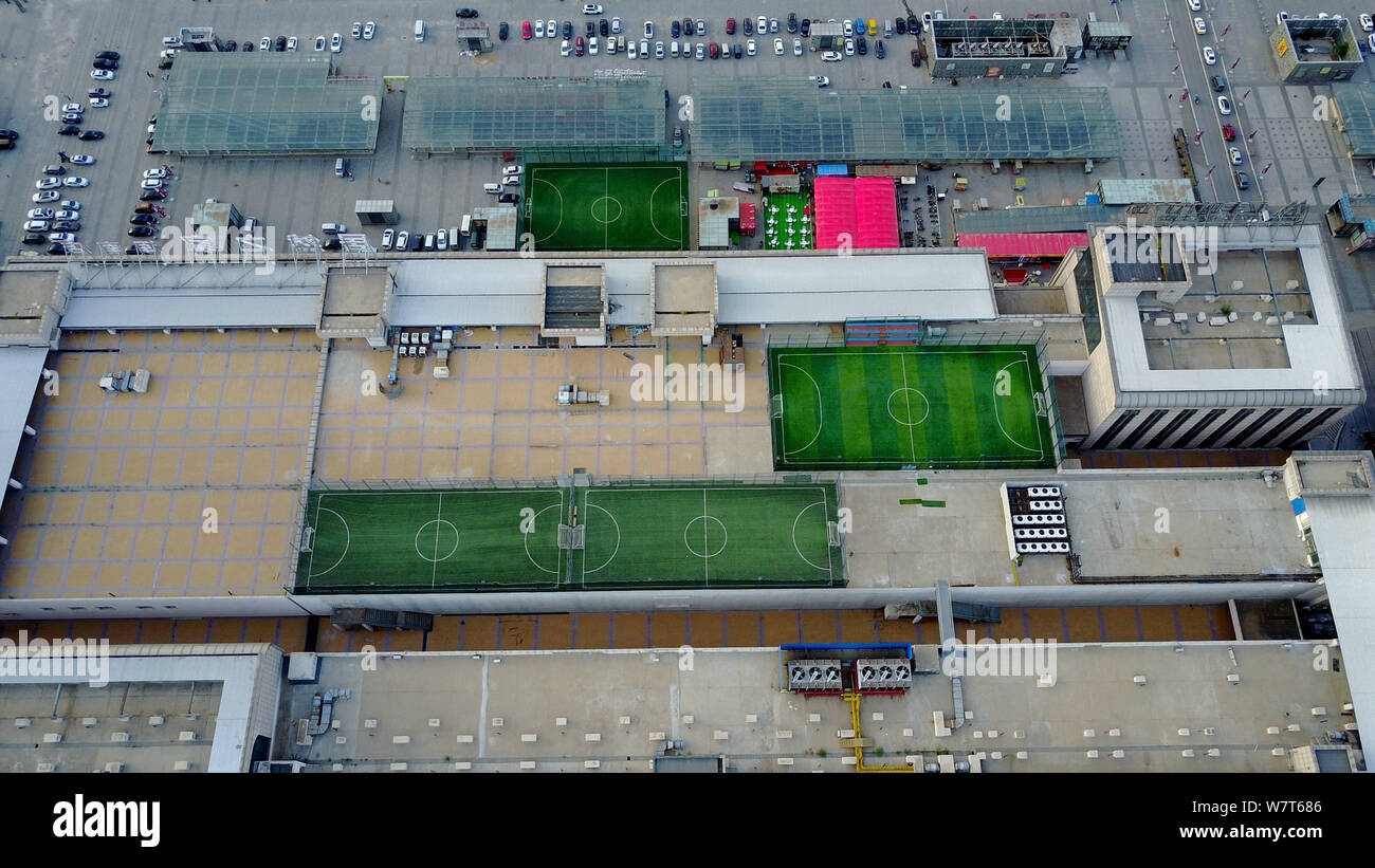 Rooftop football soccer field in hires stock photography and images Alamy