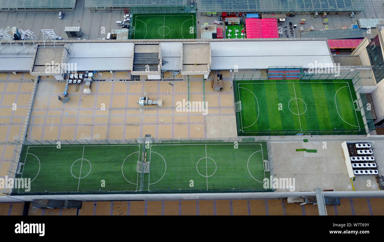 Rooftop football soccer field in hires stock photography and images Alamy