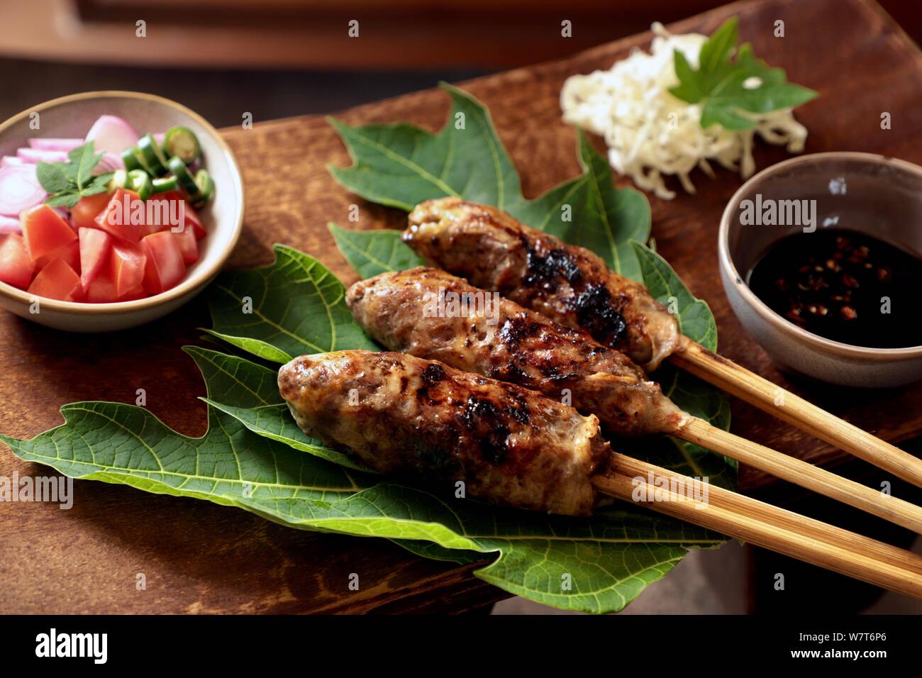Sate Buntel Solo Minced Lamb Satay From Solo Surakarta Central Java Stock Photo Alamy