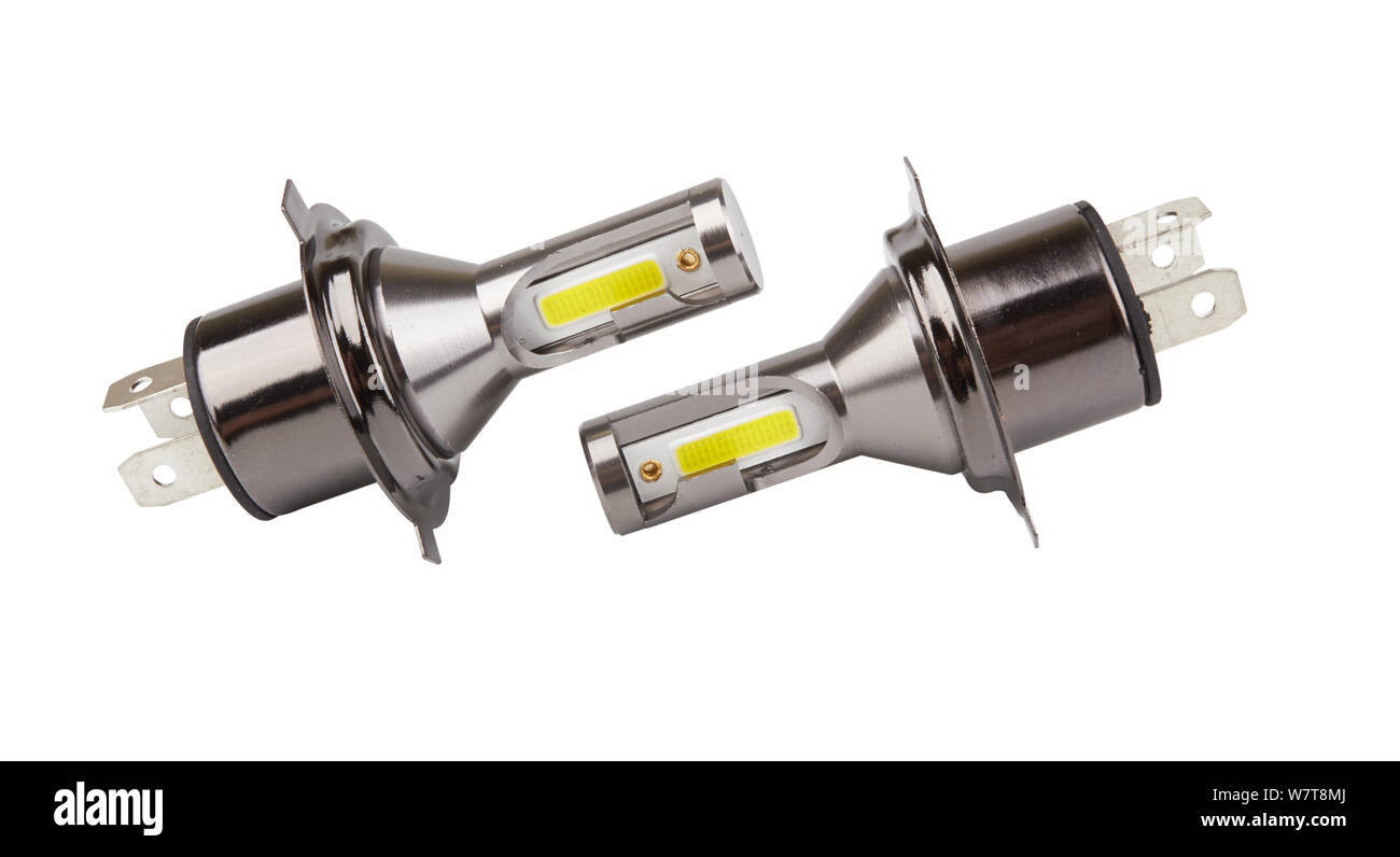 Light bulbs for car lamps isolated on white background Stock Photo Alamy