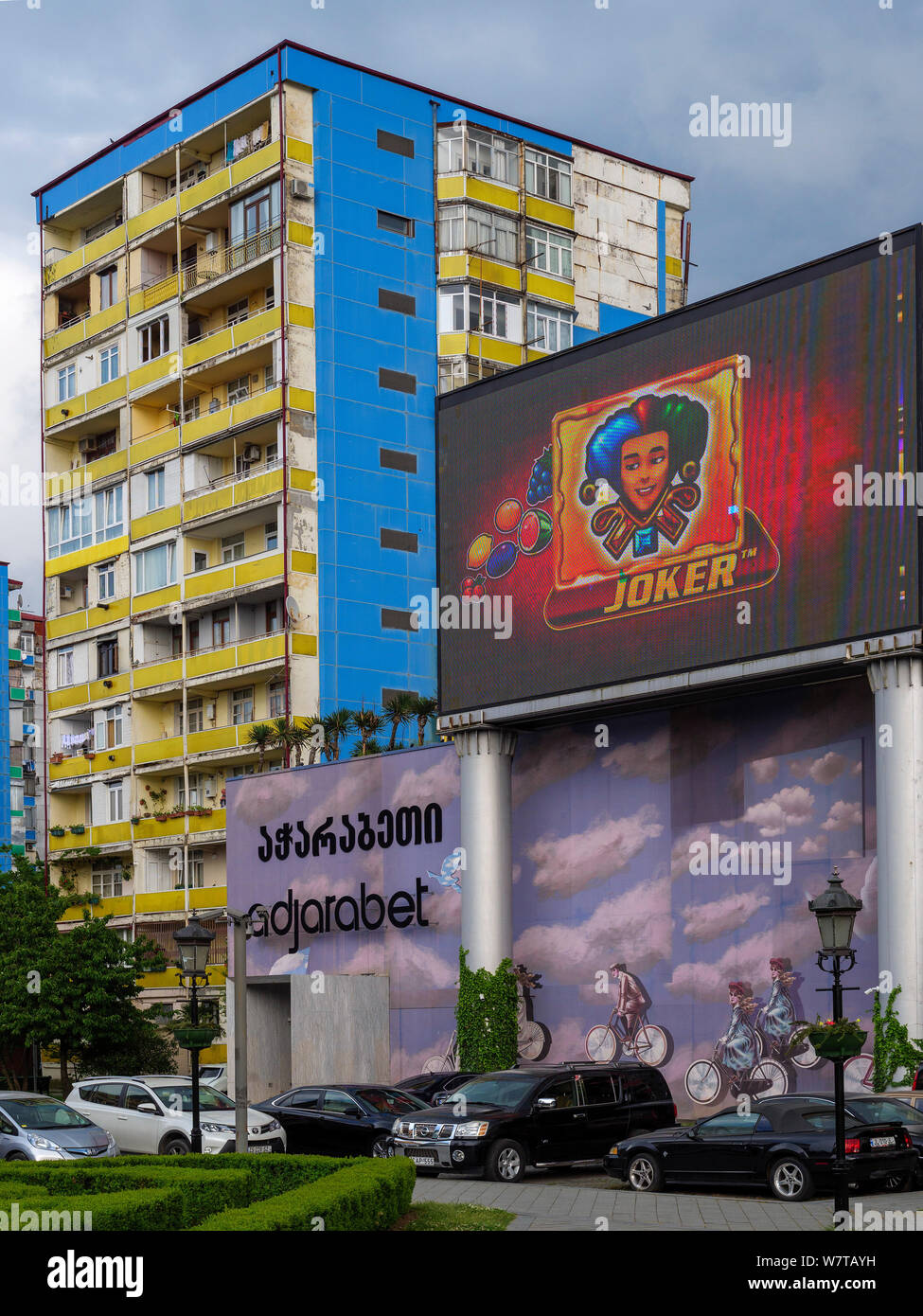 club Adjarabet at theatre square, Batumi, Adjara, Europe Stock