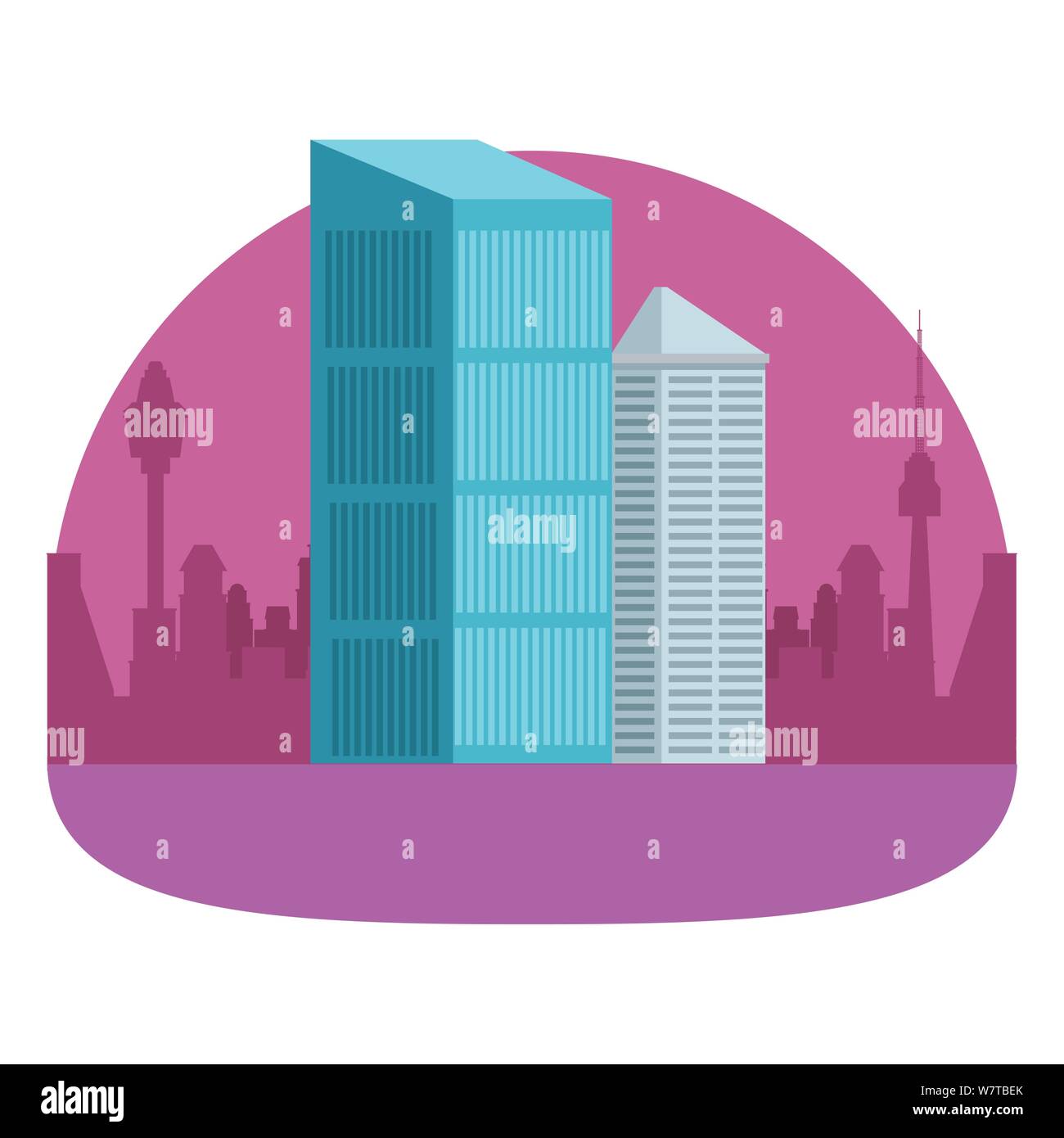 Office buildings and skyscraper real estates Stock Vector Image & Art ...