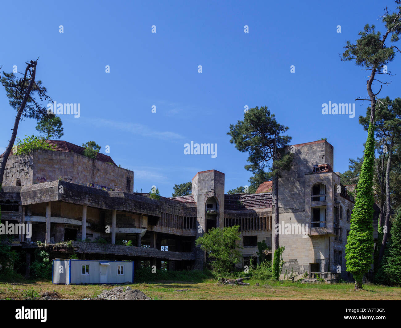 Ruins of Hotels, Kabuleti,  Adjara,  Georgia, Europe Stock Photo