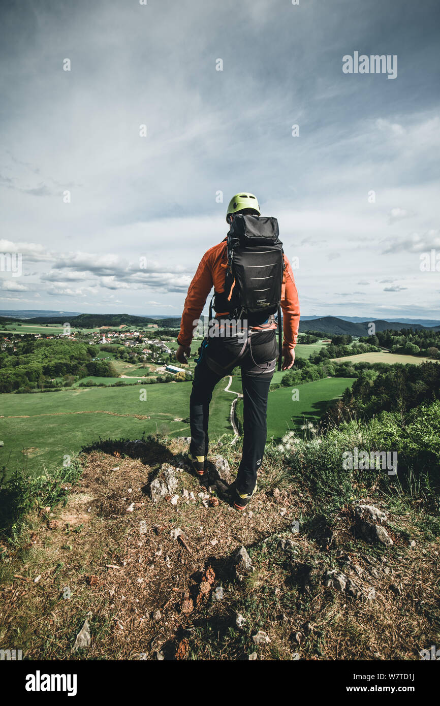 Man Hiker with Backpack and Fishing Rod Watching Reindeer Crossing the  Footpath at Hiking Trail in Birch Tree Forest at Editorial Stock Image -  Image of summer, spring: 238784614