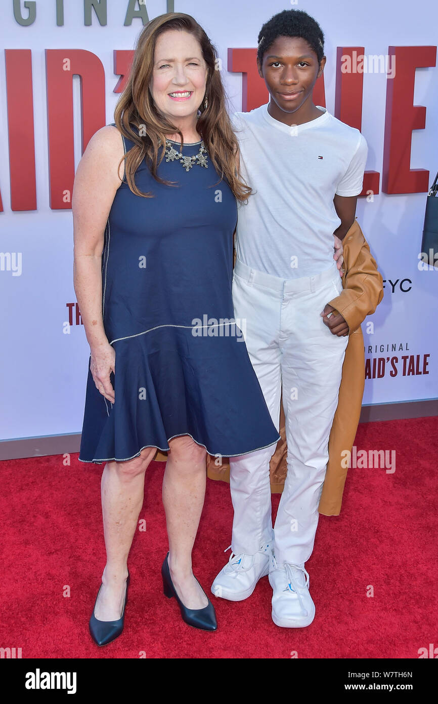 Westwood, United States. 06th Aug, 2019. WESTWOOD, LOS ANGELES, CALIFORNIA, USA - AUGUST 06: Ann Dowd and Trust Arancio arrive at Hulu's 'The Handmaid's Tale' Season 3 Finale Celebration held at Regency Village Theatre on August 6, 2019 in Westwood, Los Angeles, California, United States. ( Credit: Image Press Agency/Alamy Live News Stock Photo