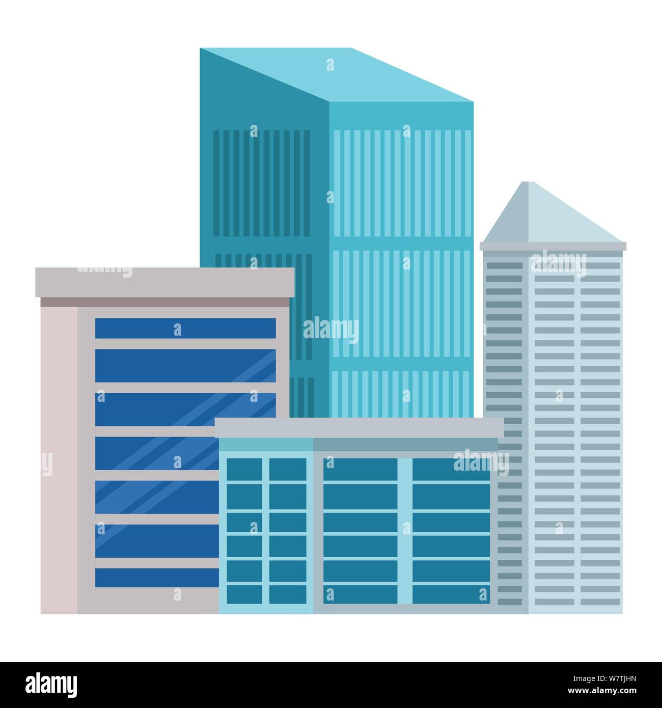 Office buildings and skyscraper real estates Stock Vector Image & Art ...
